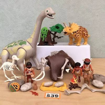 Buy Playmobil DINOSAURS Bundle Playset Cavemen Mammoth Triceratops Brachiosaurus Toy • 35£