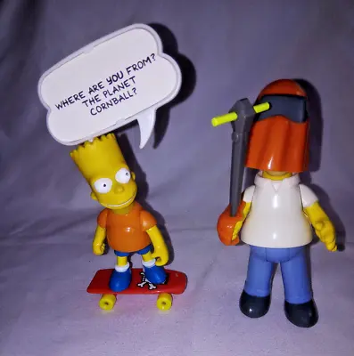 Buy Bart Simpson With Skateboard & Bubble, Homer Simpson With Nuclear Welding Gear • 17.50£