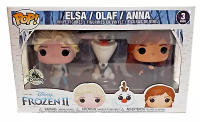Buy Collectable Funko POP Rare Disney Frozen II Elsa Olaf Anna 3 Pack New In Box • 14.99£