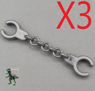 Buy X3 Playmobil Gray Handcuffs Police Officer Police Station Thief Shackles Sheriff • 2.21£
