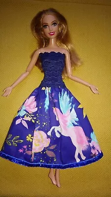 Buy Barbie Dress Doll Clothing Princess Unicorn Pegasus Evening Ball Gown K35 • 10.40£