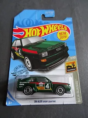 Buy Hot Wheels '84 Audi Sport Quattro In Green Colour - 2019 Long Card - SEALED • 8£