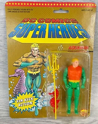 Buy DC Comics Super Heroes, Aquaman, ToyBiz 1990 Vintage, Sealed On Card • 16.99£