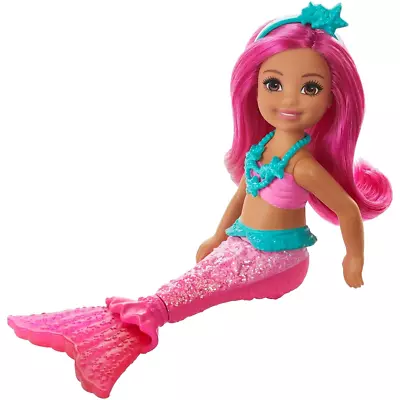 Buy Barbie Dreamtopia Chelsea Mermaid Doll 6.5-Inch New With Pink Hair And Tail • 11.99£