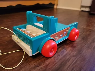 Buy Vintage Fisher Price Play Family Camper 994 1970's Classic Pull Toy - TRUCK ONLY • 8.02£