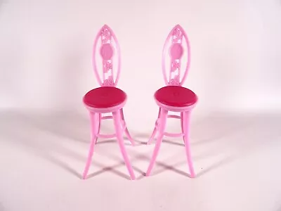 Buy Barbie Furniture 2 Chairs/Bar Stool For Barbie House/Lock As Pictured (12155) • 10.24£