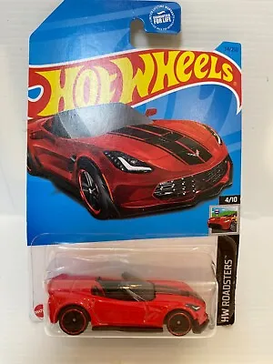 Buy Hot Wheels Corvette C7 Z06 Convertible Red 4/10 HW Roadsters • 3£