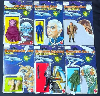 Buy Vintage 1978 Battlestar Galactica Action Figures Lot Of 6 W/Cards • 120.59£
