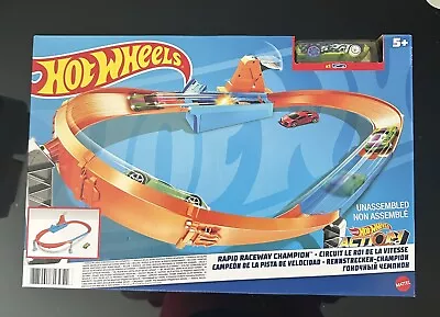 Buy Hot Wheels Rapid Raceway Champion New Including Additional Free Extra Car • 25£