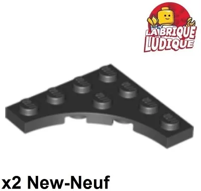 Buy LEGO 2x Flat Modified 4x4 Rounded Curved Cutout Black/Black 35044 New • 1.43£