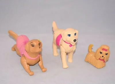 Buy 3x Barbie Dogs Figures Puppies Taffy Swimming Puppy Pets Mattel Bundle ZA4 • 9.57£