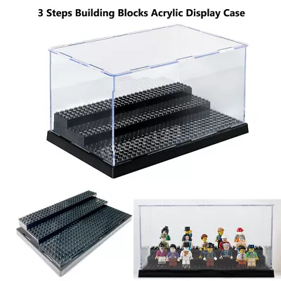 Buy 3 Steps Acrylic Display Case Box Fit For LEGO Minifigures Building Block Storage • 15.36£