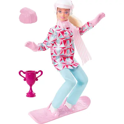 Buy Barbie Snowboarder Posable Doll Winter Sports Outfit Helmet Snowboard 12  Doll • 17.99£