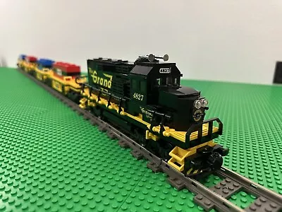 Buy Lego Train 10170 Bnsf Cargo | 9v 12v | Moc Custom  • 256.94£