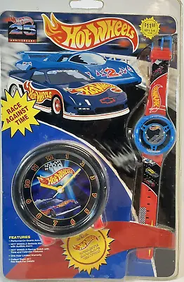 Buy Vintage 25th Anniversary 1993 Hot Wheels Race Against Time Watch & Clock • 18.18£
