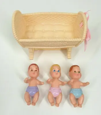 Buy Barbie Babies Lot Baby Krissy Chrissy Crib Doll Vintage 1980s 1990s • 23.62£