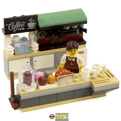 Buy Coffee Shop & Minifigure - Cafe, Food Shop, Bakery Barista | All Parts LEGO • 22.99£