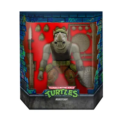 Buy Super7 TMNT Wave 3 Ultimate ROCKSTEADY Teenage Mutant Ninja Turtles NOT MINT • 49.99£