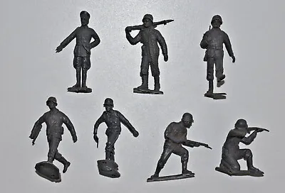 Buy Vintage MARX WW2 German Infantry 54mm Plastic Toy Soldiers Dark Gray 1:32 • 23.99£