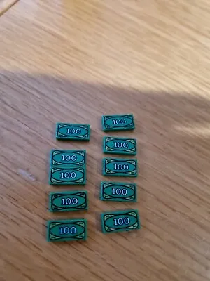 Buy  LEGO 10 X '100' Green Money Tile City Minifigure Robber Dollar • 2.50£