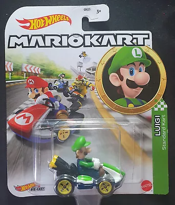 Buy Hot Wheels Die-Cast Mario Kart Luigi Standard Kart • 0.99£