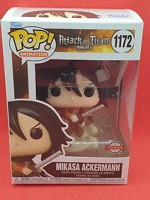Buy Funko Pop AOT Attack On Titan 1172 Mikasa Ackermann Special Edition Figure New • 32.90£