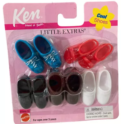 Buy Barbie Little Extras Ken Doll Cool Shoes Pack 5x Pairs Sealed Mattel 1999 Boots • 14.17£