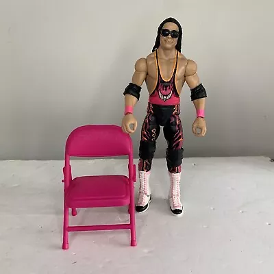 Buy WWE Bret Hart Wrestling Figure-Elite Survivor Series-Mattel+Pink Chair & Glasses • 14.99£