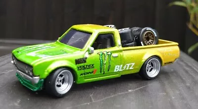 Buy DATSUN Pick-Up MONSTER Tyres By Hot Wheels Modified Real Riders   1:64 NEW • 5.50£
