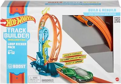 Buy Hot Wheels Track Builder Pack Assorted Loop Kicker Pack Connecting Sets Ages 6 • 17.09£