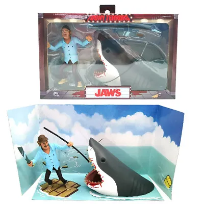 Buy NECA Toony Terrors Jaws Quint VS The Shark 6  Action Figure Model Scenes Toys • 46.99£