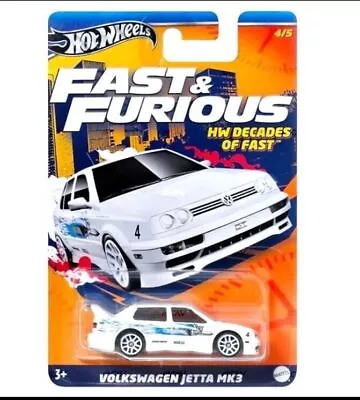 Buy HOT WHEELS Fast And Furious Volkswagen Jetta Mk3 Hw Decades Of Fast NEW Vw • 9.99£