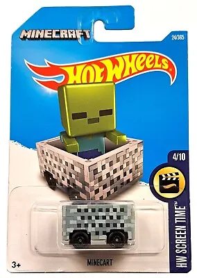 Buy Hot Wheels Hw Screen Time 4/10 Minecraft Minecart 24/365 Dtx32 • 8.25£