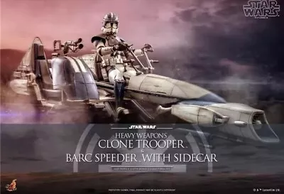 Buy Star Wars Hot Toys 501st Heavy Weapons Clone Trooper With Speeder And Side Car • 650£