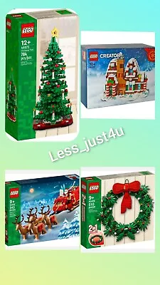 Buy Lego Christmas 40573 Tree 40426 Wreath 40499 Santa Sleigh 40337 Gingerbread # • 159.99£