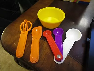 Buy Vintage Fisher Price Mixing Bowl Spatula Whisk Spoons • 9.49£
