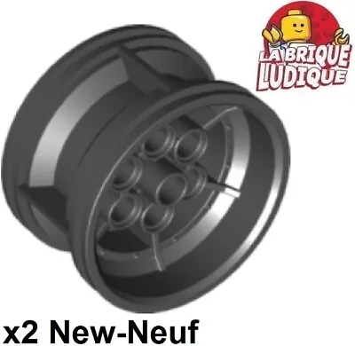 Buy LEGO 2x Wheel Tread Rim 43.2mm D. X 26mm Racing Small Black/black 56908 NEW • 3.69£