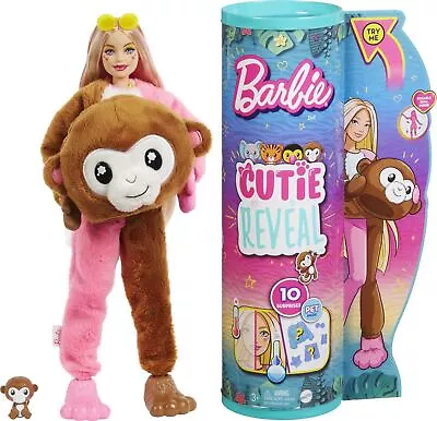 Buy Barbie - Cutie Reveal - Doll With Plush Monkey Costume /Toys • 29.73£