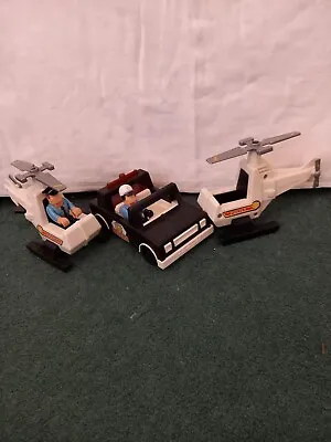 Buy 332 Fisher Price Police Patrol Car And 2 Helicopters 1978 See More Combine P&P  • 7£