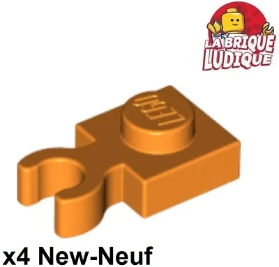 Buy LEGO 4x Plate Modified 1x1 Vertical Clip O Hook Clip Orange 4085d NEW • 1.03£
