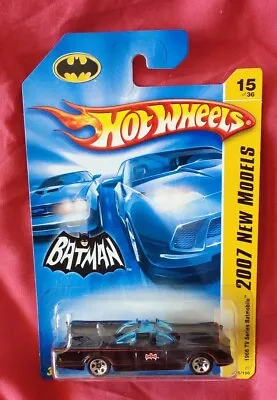 Buy Hot Wheels 2007 Batmobile From 1966 TV Series Batman 1/64 On Long Card #15 Of 36 • 11.95£