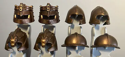 Buy Playmobil 8 Bronze Helmets Mix For Knights Romans Etc 💥4 Styles 2 Of Each💥 • 6.50£