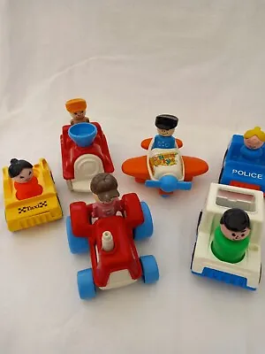 Buy Fisher Price Little People Vehicles 1973 1975  Tractor Cars Train Some Damage.   • 2.99£