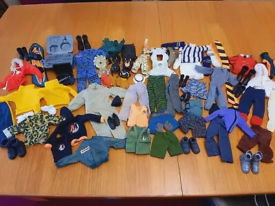 Buy Action Man Large Bundle Of Clothing Boots,Hats & Accessories 1990s  • 25£