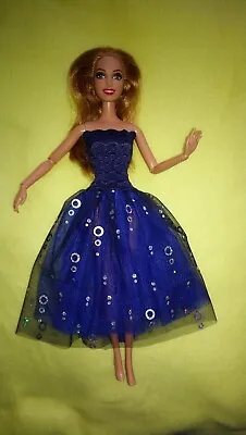 Buy Barbie Dolls Glitter Dress Blue Princess Wedding Dress K01 Wedding Dress  • 10.40£