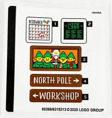 Buy LEGO STICKER SHEET 10275 ELF CLUB HOUSE From Set New & Genuine 10275stk01 • 6.53£