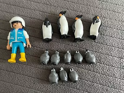 Buy Playmobil Zoo Aquarium - Penguin Family X2. 12 Penguins & Zookeeper. 6649 Toys • 6.99£