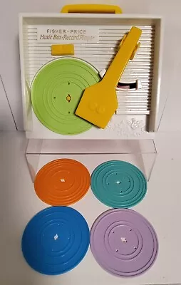 Buy Fisher Price Music Box Wind Up Record Player Set & 5 Records Toy • 19.99£