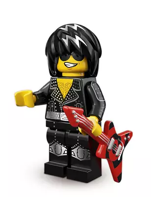 Buy Lego Series 12 Rock Star With Red Electric Guitar • 9.99£