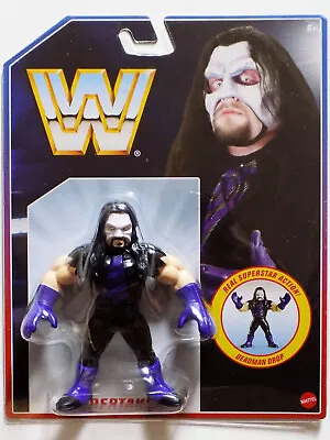Buy Wwe Mattel Undertaker Retro Wave 4 Wrestling Figure Wwf Hasbro Style Legend Mask • 25.99£